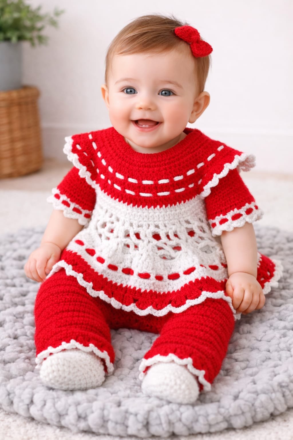 red & white