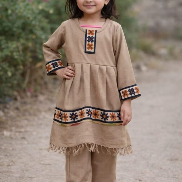 Wool Shawl Baby Girl Dress